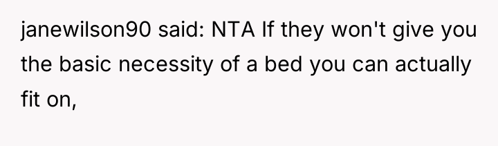 janewilson90 said: NTA If they won't give you the basic...