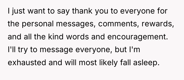 I just want to say thank you to everyone for...