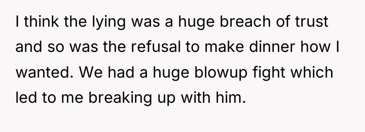 I think the lying was a huge breach of trust...