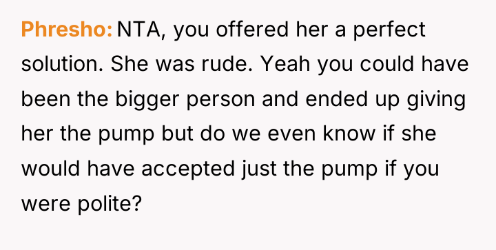 Phresho NTA, you offered her a perfect solution. She was...