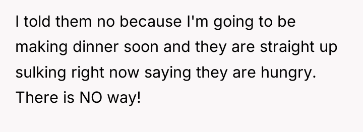 I told them no because I'm going to be making...