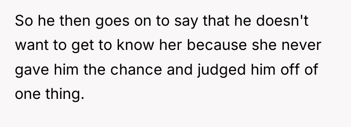 So he then goes on to say that he doesn't...