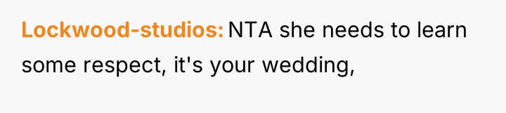Lockwood-studios NTA she needs to learn some respect, it's your...