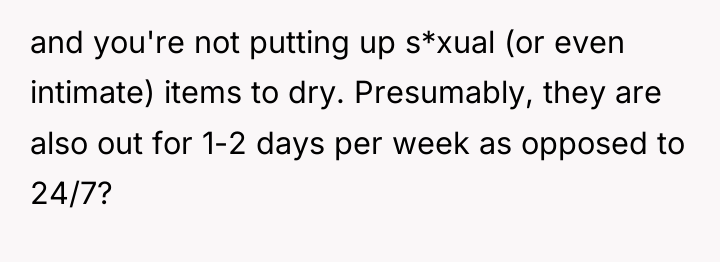 and you're not putting up s*xual (or even intimate) items...