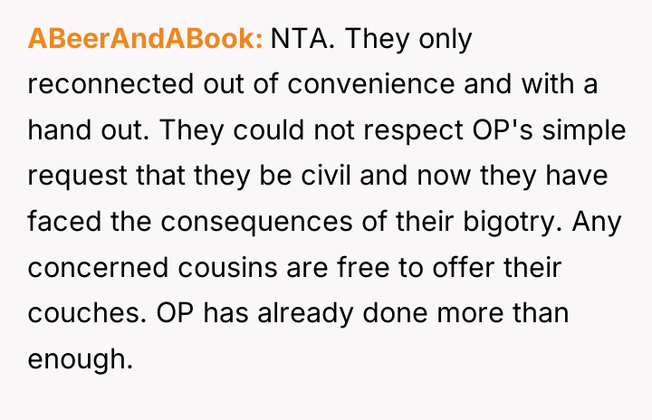 ABeerAndABook NTA. They only reconnected out of convenience and with...