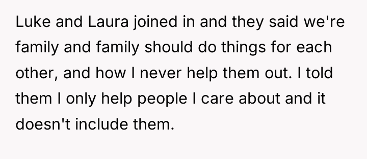 Luke and Laura joined in and they said we're family...