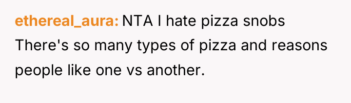 ethereal_aura NTA I hate pizza snobs There's so many types...