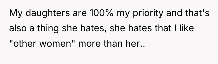 My daughters are 100% my priority and that's also a...
