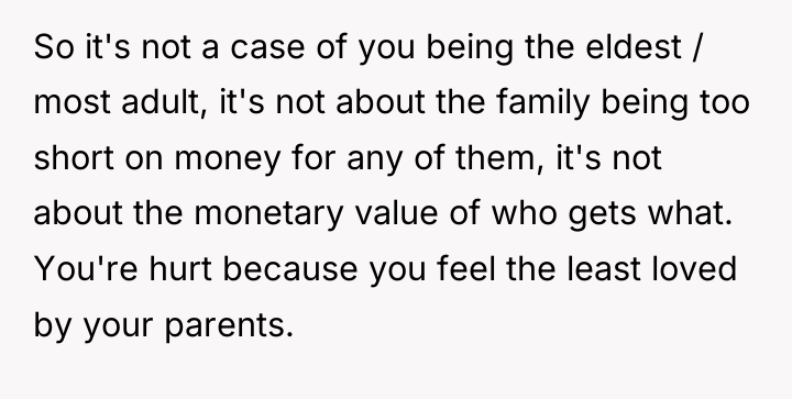 So it's not a case of you being the eldest...
