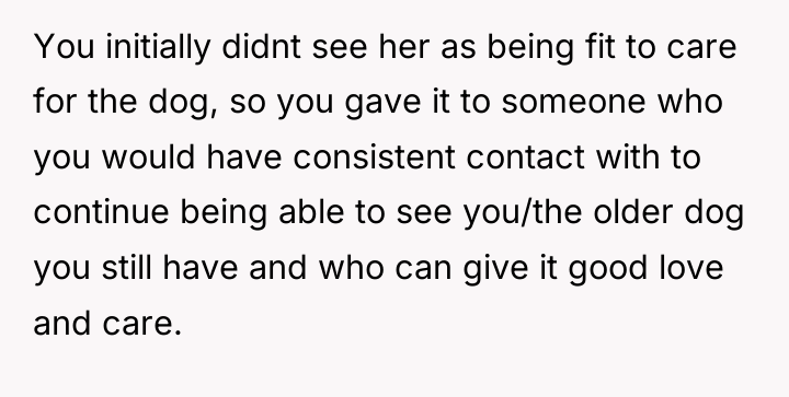 You initially didnt see her as being fit to care...