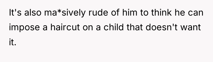 It's also ma*sively rude of him to think he can...