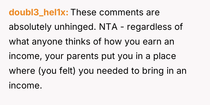 doubl3_hel1x These comments are absolutely unhinged. NTA - regardless of...