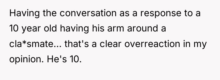 Having the conversation as a response to a 10 year...