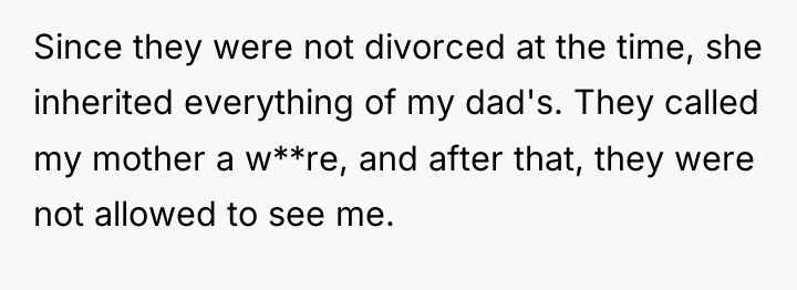 Since they were not divorced at the time, she inherited...