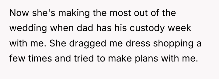 Now she's making the most out of the wedding when...