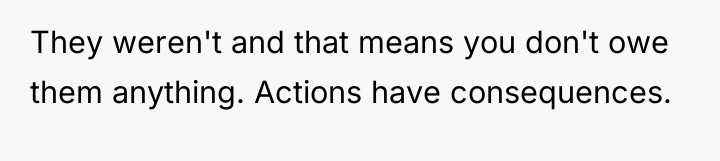 They weren't and that means you don't owe them anything....