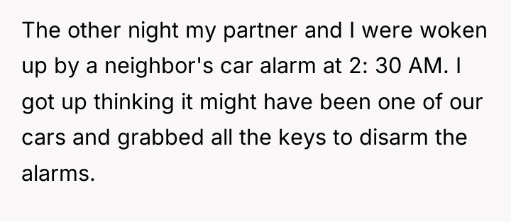 The other night my partner and I were woken up...