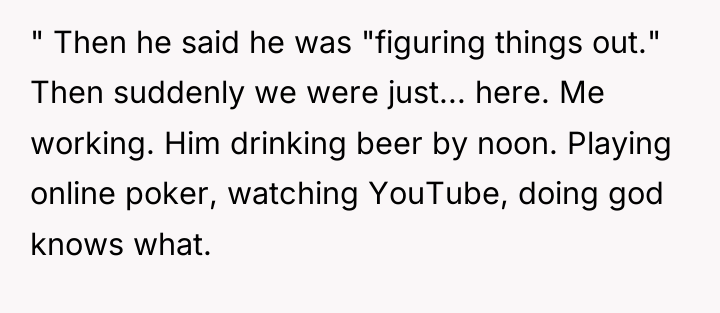 " Then he said he was "figuring things out." Then...