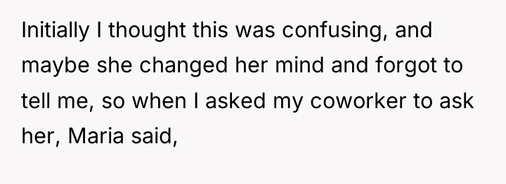 Initially I thought this was confusing, and maybe she changed...
