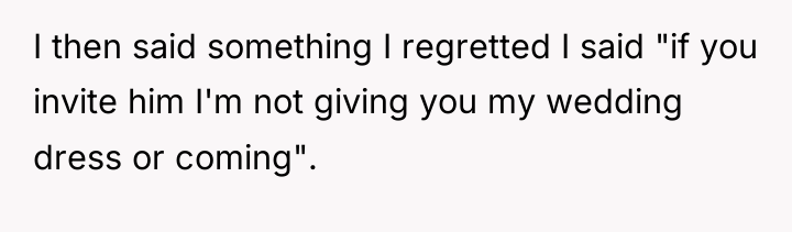 I then said something I regretted I said "if you...