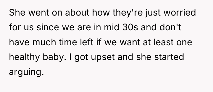 She went on about how they're just worried for us...