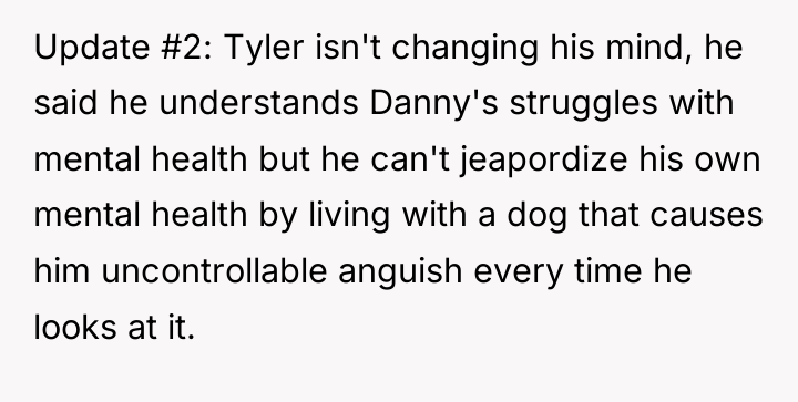 Update #2: Tyler isn't changing his mind, he said he...
