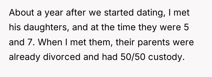 About a year after we started dating, I met his...