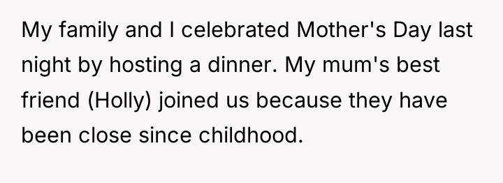 My family and I celebrated Mother's Day last night by...