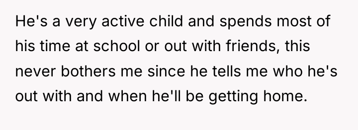 He's a very active child and spends most of his...