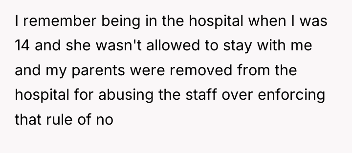I remember being in the hospital when I was 14...