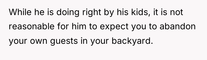 While he is doing right by his kids, it is...