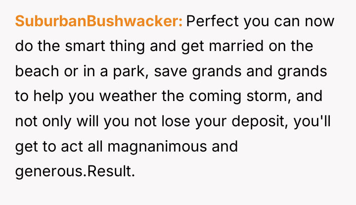 SuburbanBushwacker Perfect you can now do the smart thing and...