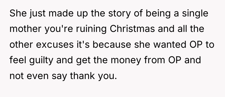 She just made up the story of being a single...