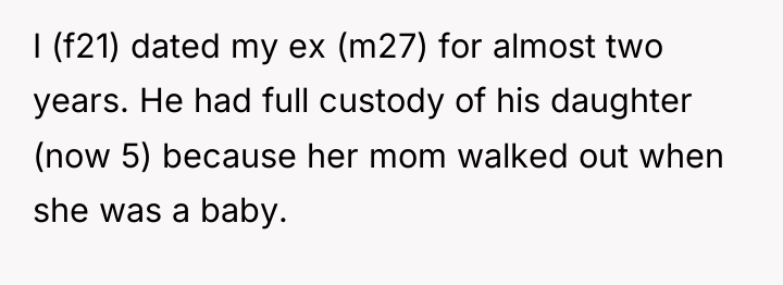 I (f21) dated my ex (m27) for almost two years....