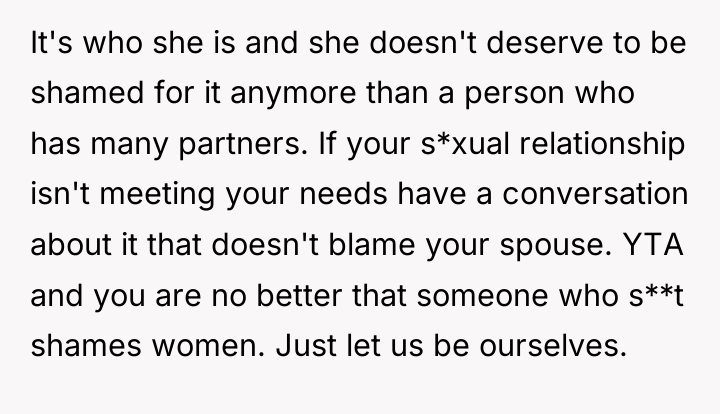 It's who she is and she doesn't deserve to be...