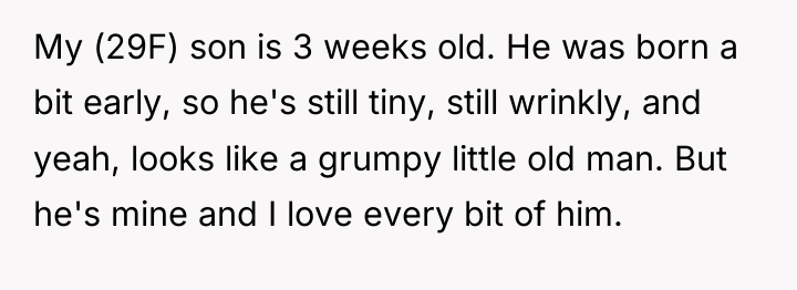 My (29F) son is 3 weeks old. He was born...