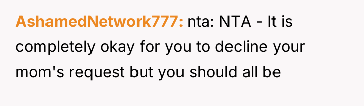 AshamedNetwork777 nta: NTA - It is completely okay for you...