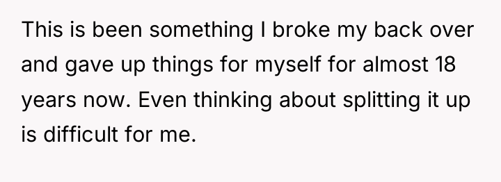 This is been something I broke my back over and...