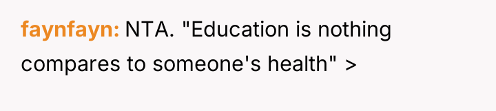 faynfayn NTA. "Education is nothing compares to someone's health" >