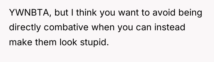 YWNBTA, but I think you want to avoid being directly...