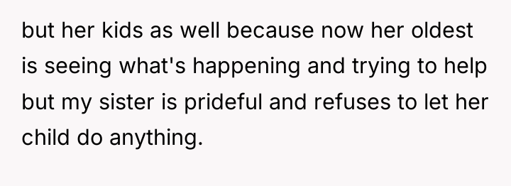 but her kids as well because now her oldest is...