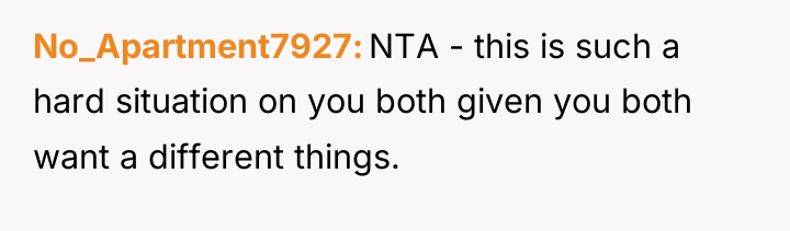No_Apartment7927 NTA - this is such a hard situation on...