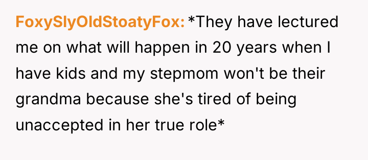 FoxySlyOldStoatyFox *They have lectured me on what will happen in...