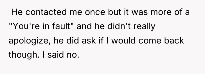  He contacted me once but it was more of...
