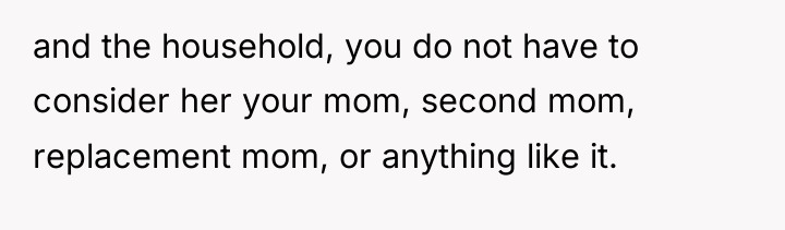 and the household, you do not have to consider her...