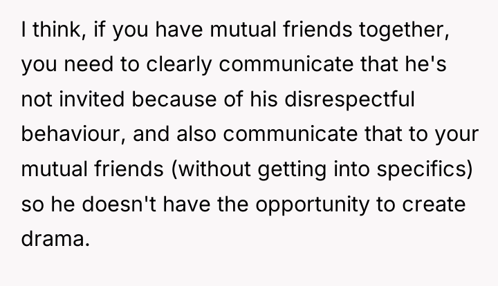 I think, if you have mutual friends together, you need...
