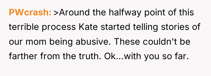 PWcrash >Around the halfway point of this terrible process Kate...