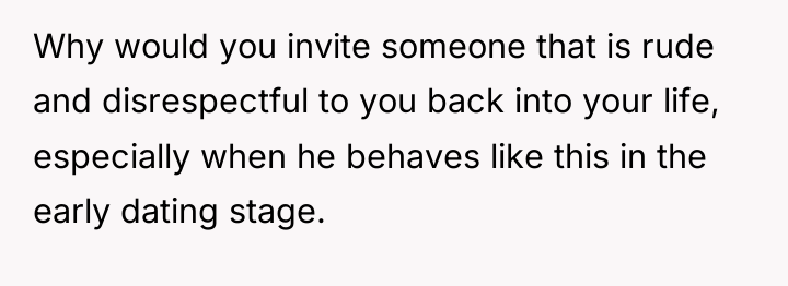 Why would you invite someone that is rude and disrespectful...