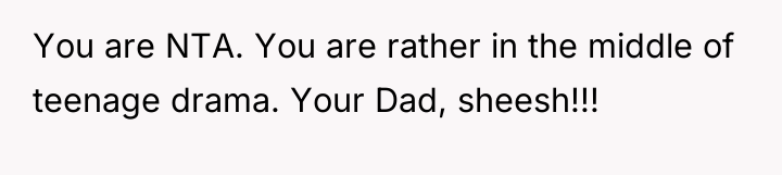 You are NTA. You are rather in the middle of...