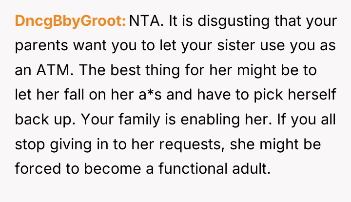 DncgBbyGroot NTA. It is disgusting that your parents want you...